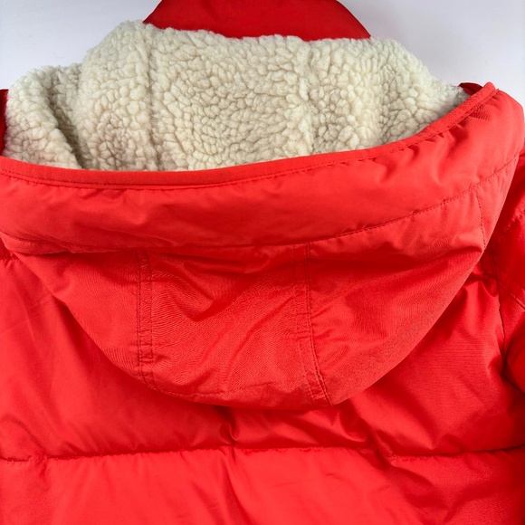 J Crew Women's Signature Puffer Red Orange Size XSP - Picture 12 of 13